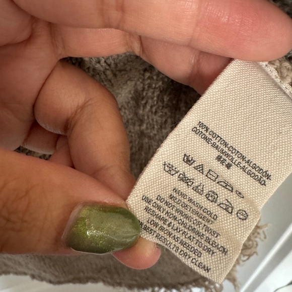 Free People cross my heart distressed knit sweater tan - Picture 3 of 5